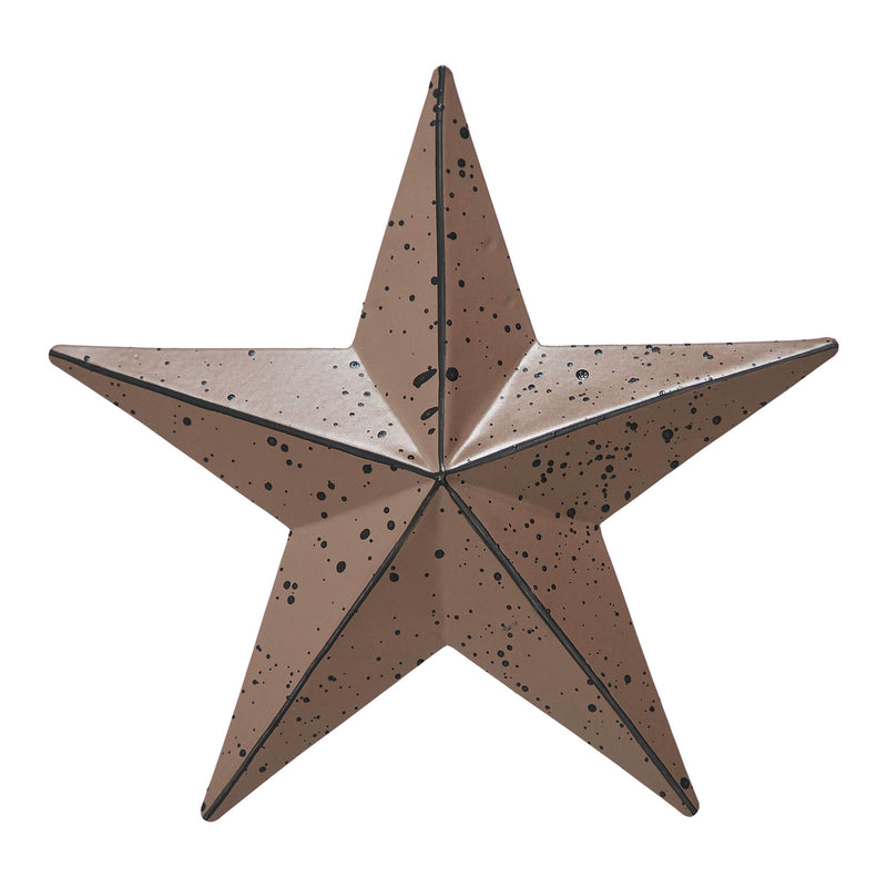 Metal Star Speckled Distressed Rust Brown 4x4