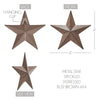 Metal Star Speckled Distressed Rust Brown 4x4