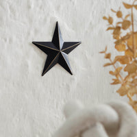 Metal Star Distressed Black 4x4