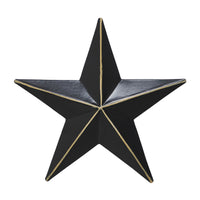 Metal Star Distressed Black 4x4