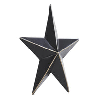 Metal Star Distressed Black 4x4