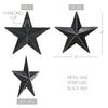 Metal Star Distressed Black 4x4