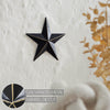 Metal Star Distressed Black 4x4