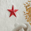 Metal Star Speckled Distressed Barn Red 4x4