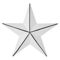 Metal Star Distressed White 4x4