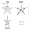 Metal Star Distressed White 4x4