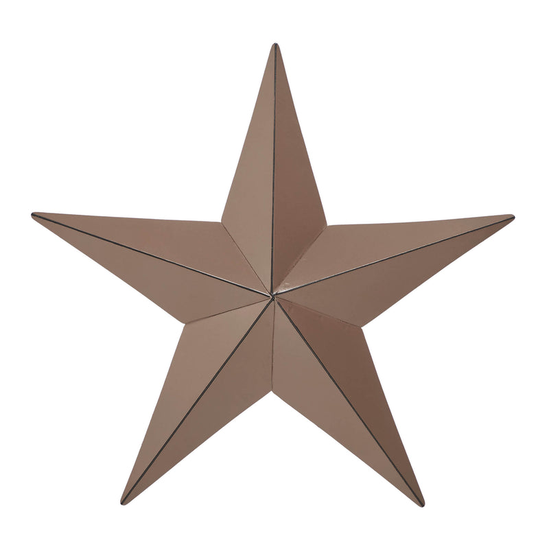 Metal Star Distressed Rust Brown 8x8