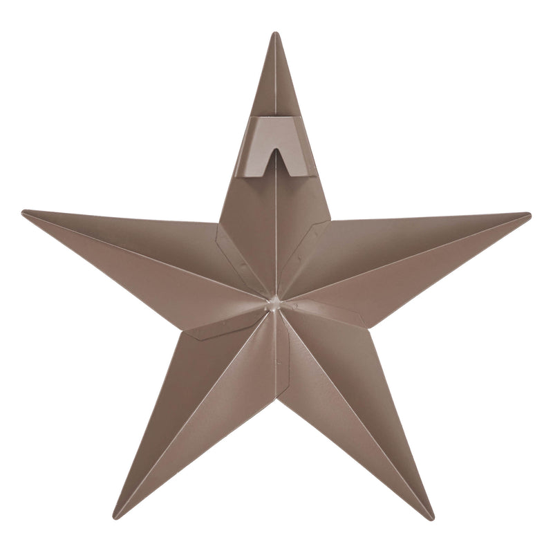 Metal Star Distressed Rust Brown 8x8