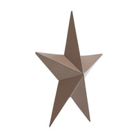 Metal Star Distressed Rust Brown 8x8