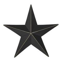 Metal Star Distressed Black 8x8