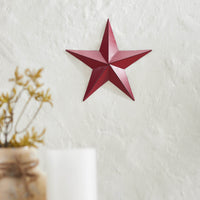 Metal Star Distressed Burgundy 8x8