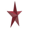 Metal Star Distressed Burgundy 8x8