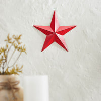 Metal Star Distressed Barn Red 8x8