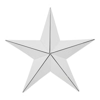 Metal Star Distressed White 8x8