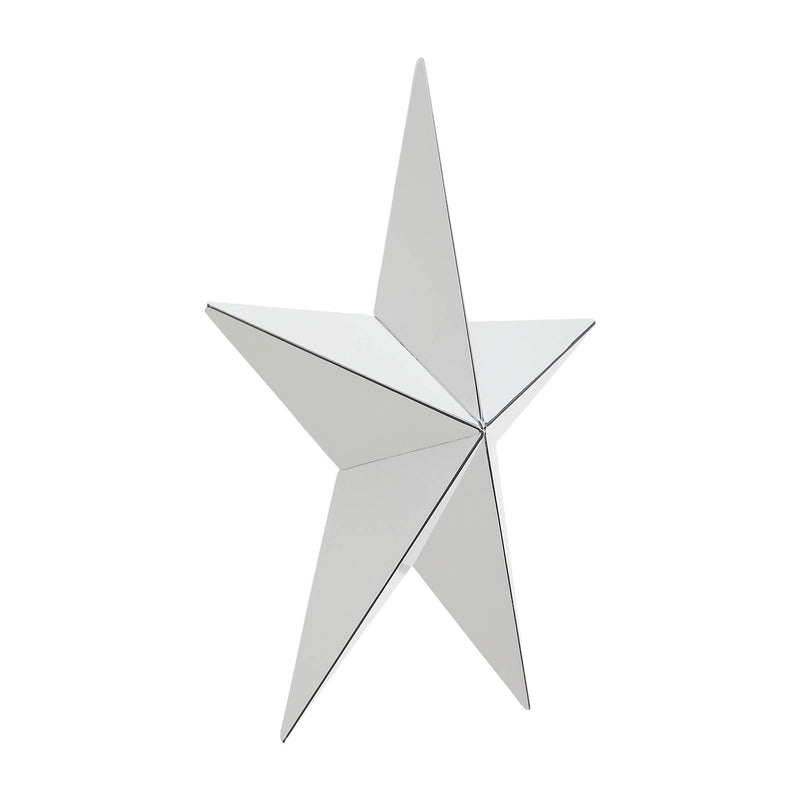 Metal Star Distressed White 8x8