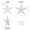 Metal Star Distressed White 8x8