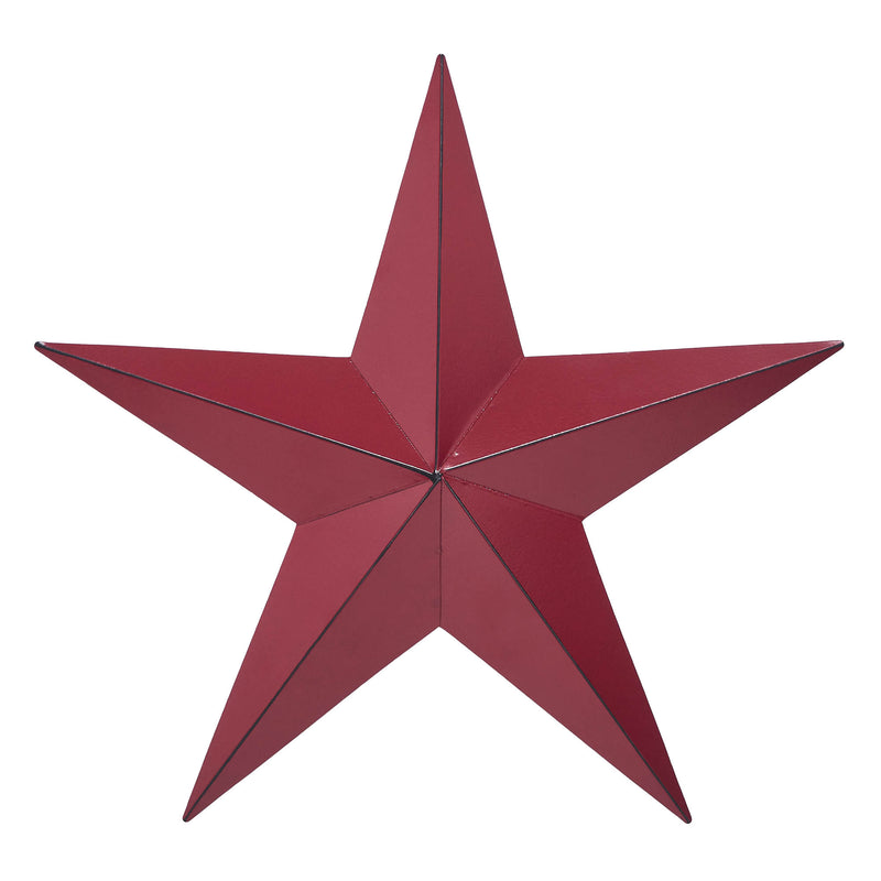 Metal Star Distressed Burgundy 12x12