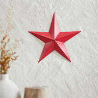 Metal Star Distressed Barn Red 12x12