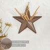 Metal Star Distressed Rust Brown w/ Pocket 12x12