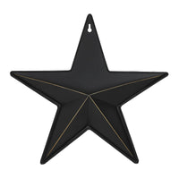 Metal Star Distressed Black w/ Pocket 12x12