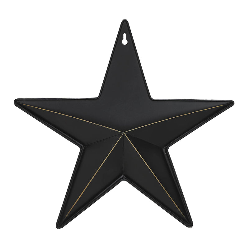 Metal Star Distressed Black w/ Pocket 12x12