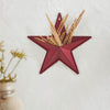 Metal Star Distressed Burgundy w/ Pocket 12x12