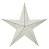 Metal Star Distressed Creme 18x18