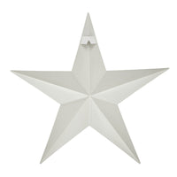 Metal Star Distressed Creme 18x18