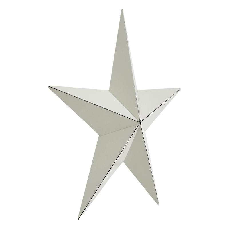 Metal Star Distressed Creme 18x18