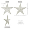 Metal Star Distressed Creme 18x18