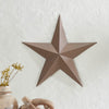 Metal Star Distressed Rust Brown 18x18