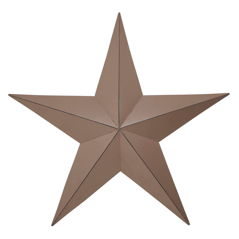 Metal Star Distressed Rust Brown 18x18