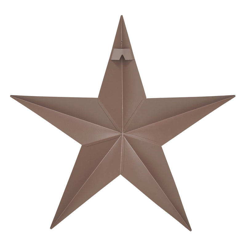 Metal Star Distressed Rust Brown 18x18