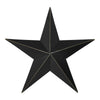 Metal Star Distressed Black 18x18