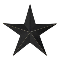 Metal Star Distressed Black 18x18