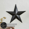 Metal Star Distressed Black 18x18