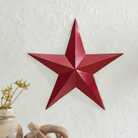 Metal Star Distressed Burgundy 18x18