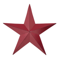 Metal Star Distressed Burgundy 18x18