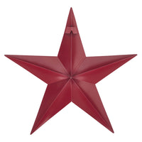 Metal Star Distressed Burgundy 18x18