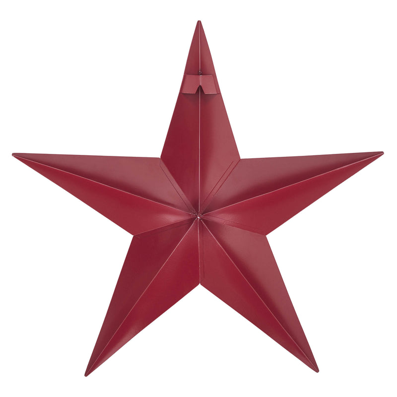 Metal Star Distressed Burgundy 18x18