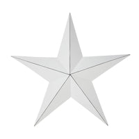 Metal Star Distressed White 18x18