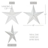 Metal Star Distressed White 18x18