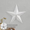 Metal Star Distressed White 18x18