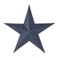 Metal Star Distressed Navy 18x18