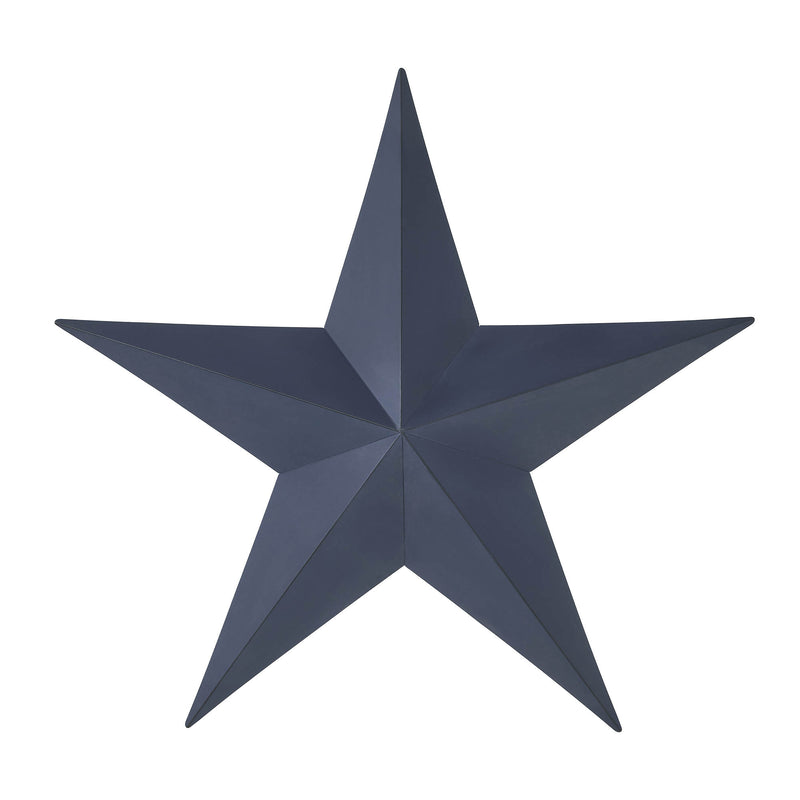 Metal Star Distressed Navy 18x18