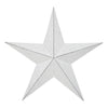 Metal Star Speckled Distressed White 18x18