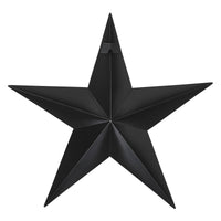 Metal Star Speckled Distressed Black 18x18