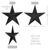 Metal Star Speckled Distressed Black 18x18