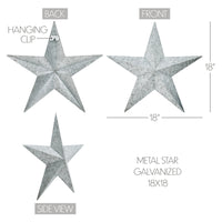 Metal Star Galvanized 18x18