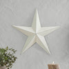 Metal Star Distressed Creme 24x24